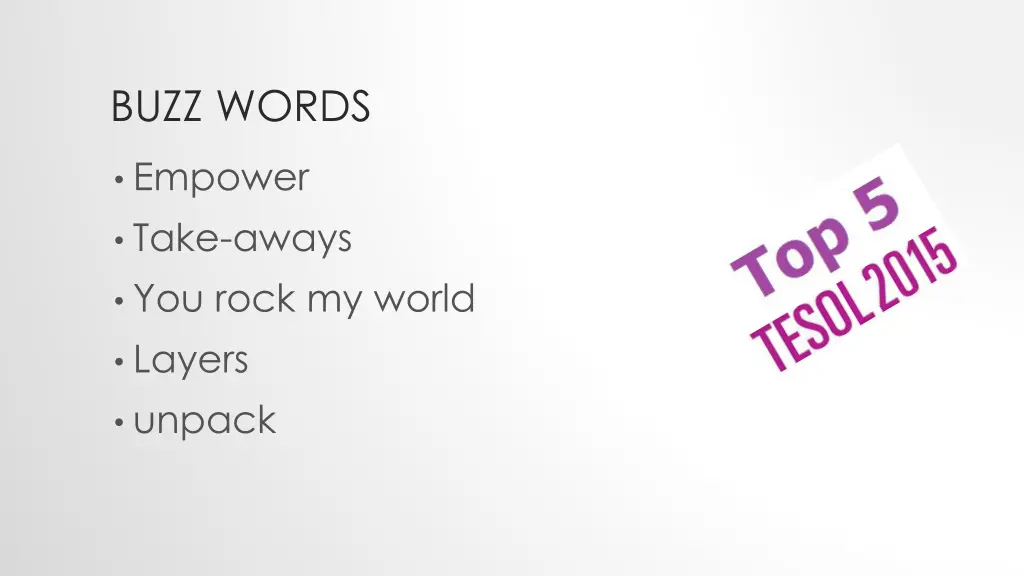 buzz words