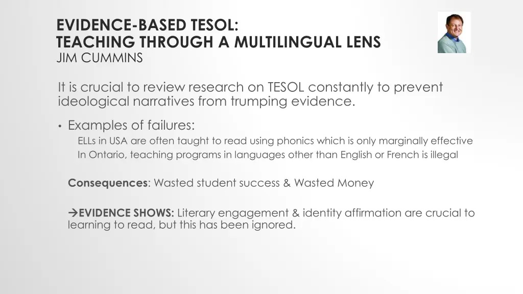 evidence based tesol teaching through