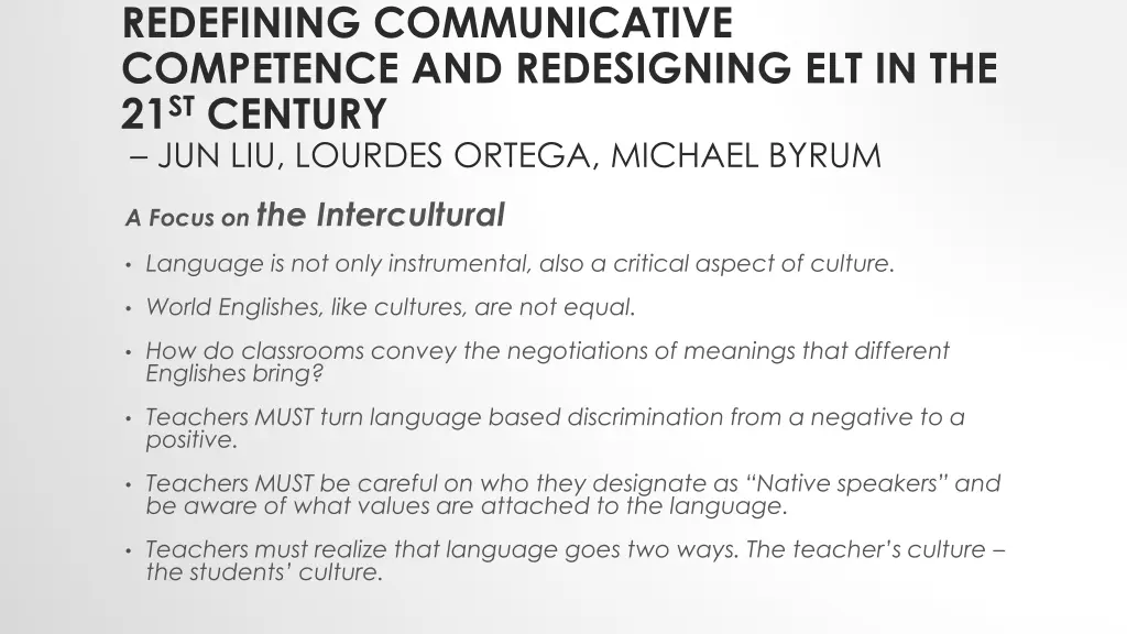 redefining communicative competence 1