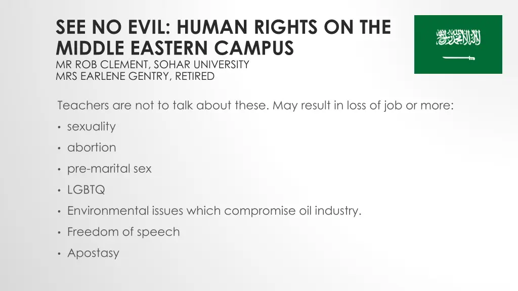 see no evil human rights on the middle eastern