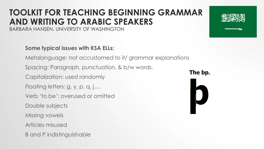 toolkit for teaching beginning grammar