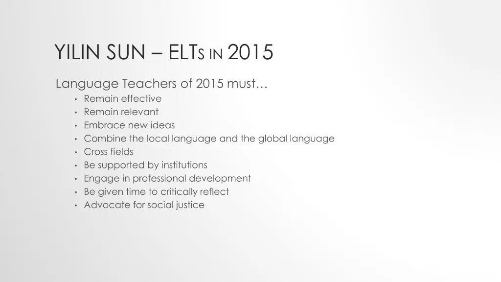yilin sun elt s in 2015