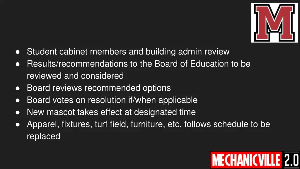 student cabinet members and building admin review