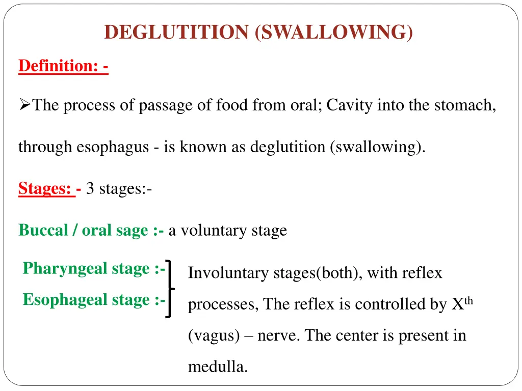 deglutition swallowing