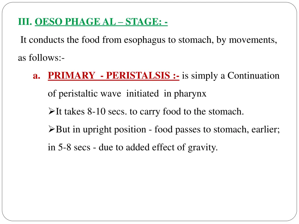iii oeso phage al stage
