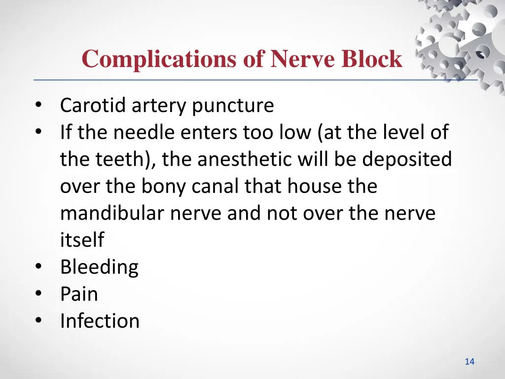 complications of nerve block 1