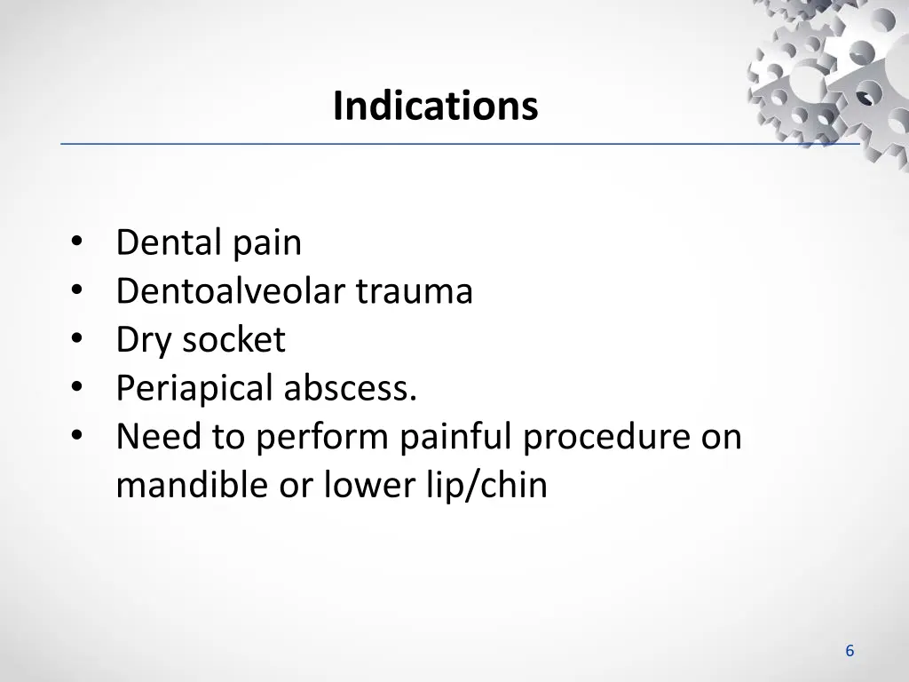 indications