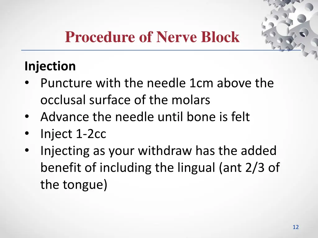 procedure of nerve block 3