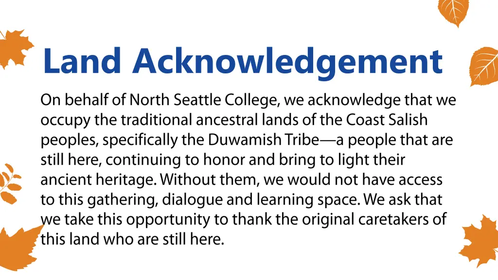 land acknowledgement