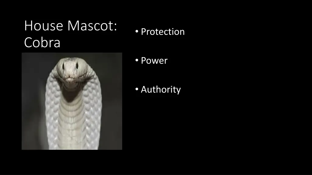 house mascot cobra