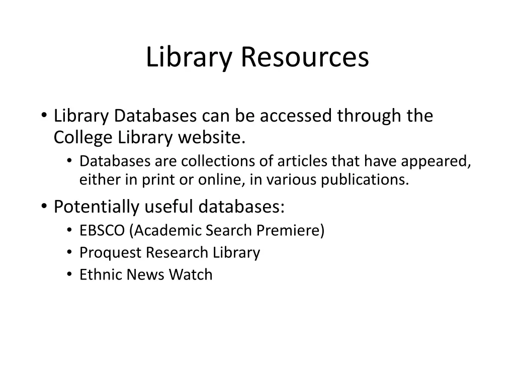 library resources
