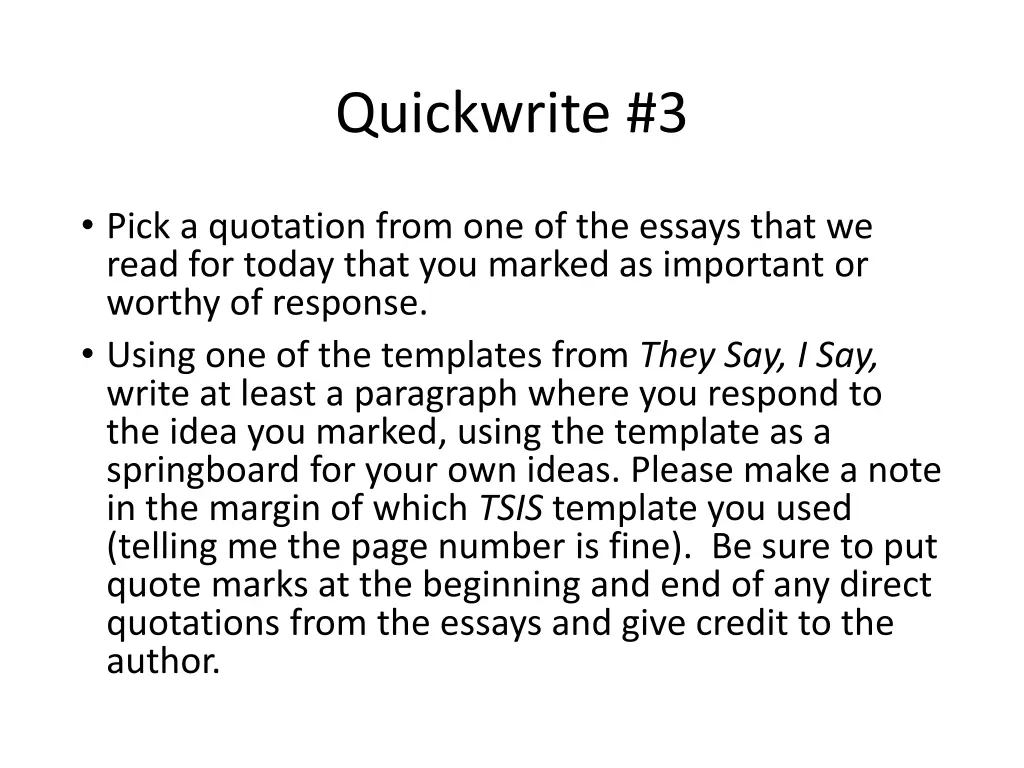 quickwrite 3