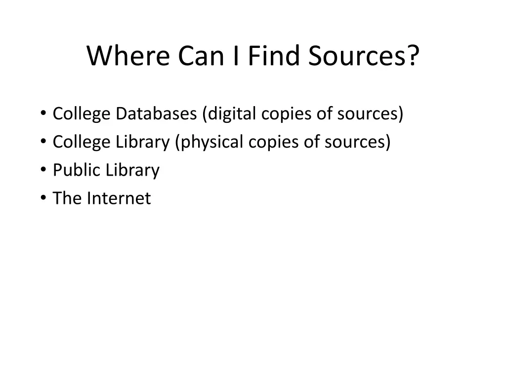 where can i find sources