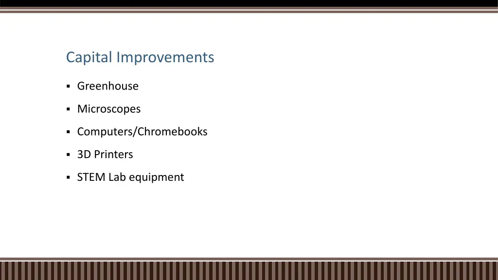 capital improvements