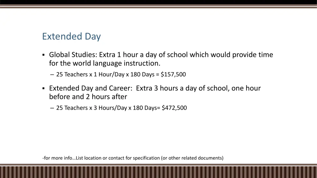 extended day 1