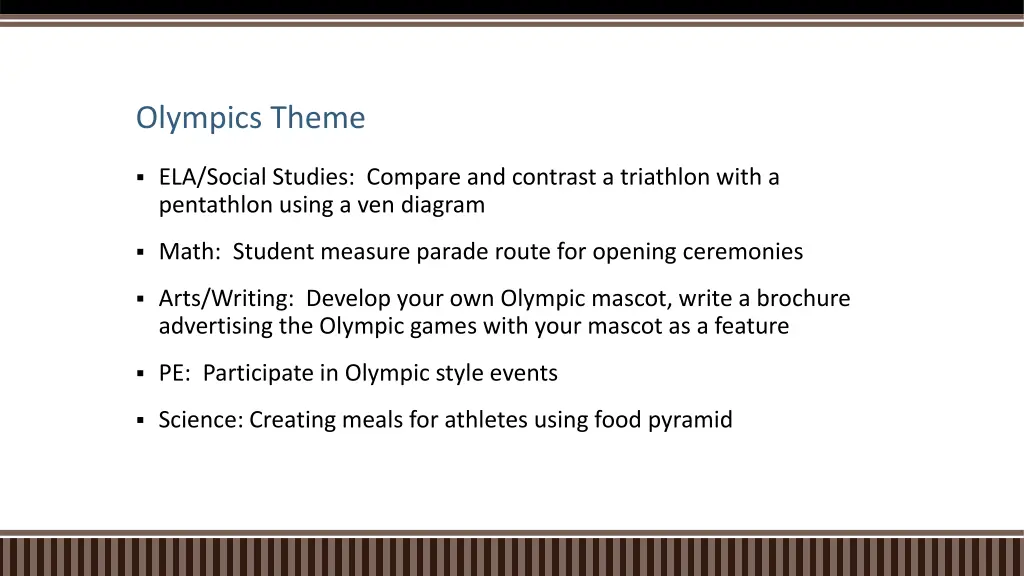 olympics theme