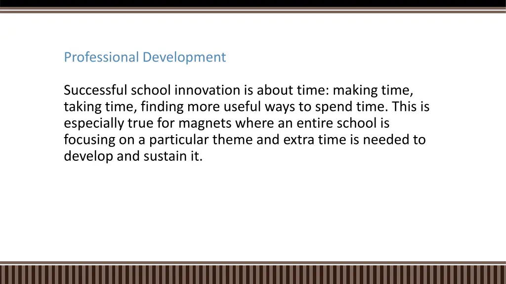 professional development