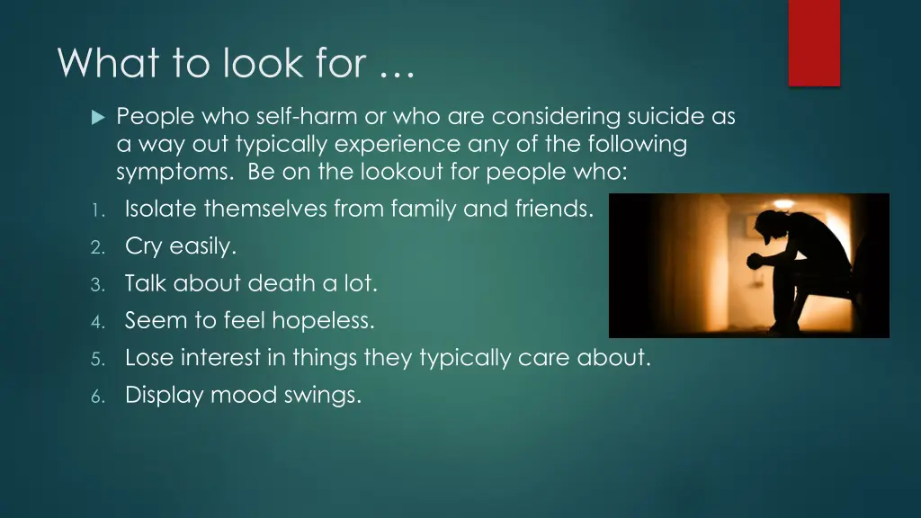 what to look for