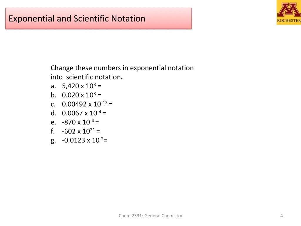 exponential and scientific notation