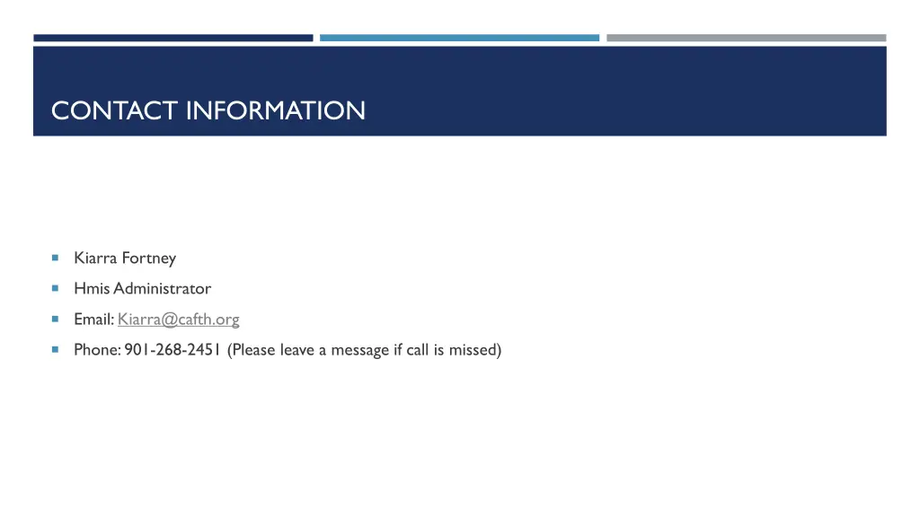 contact information