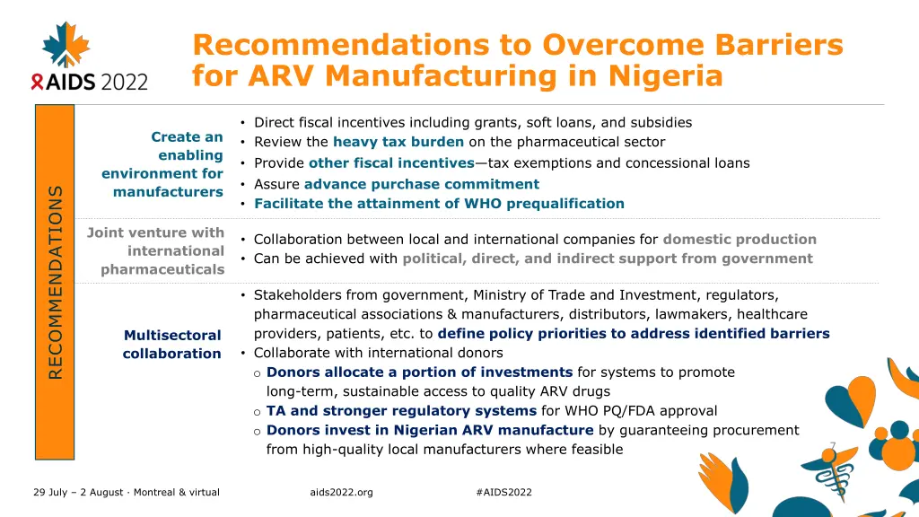 recommendations to overcome barriers