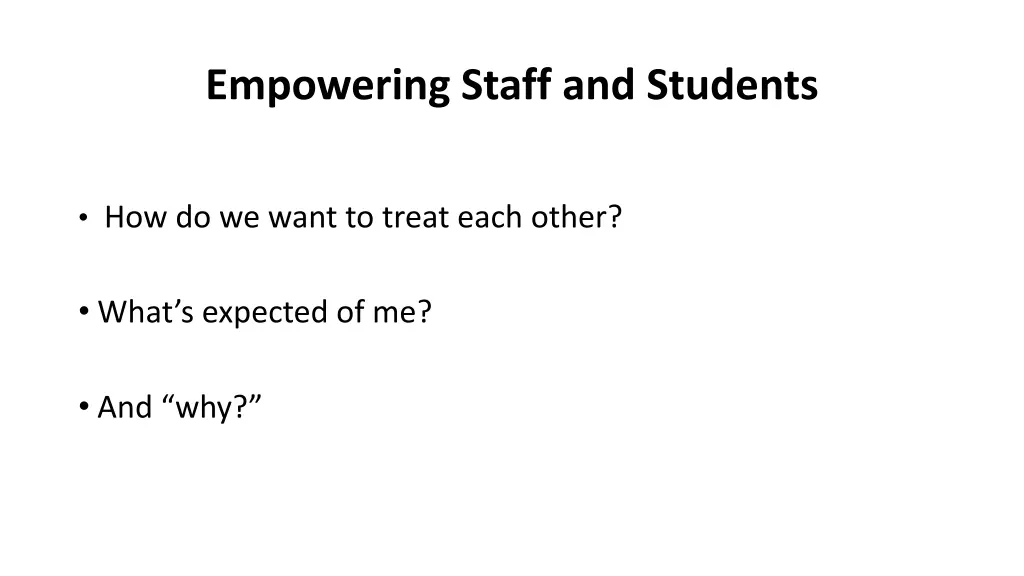 empowering staff and students
