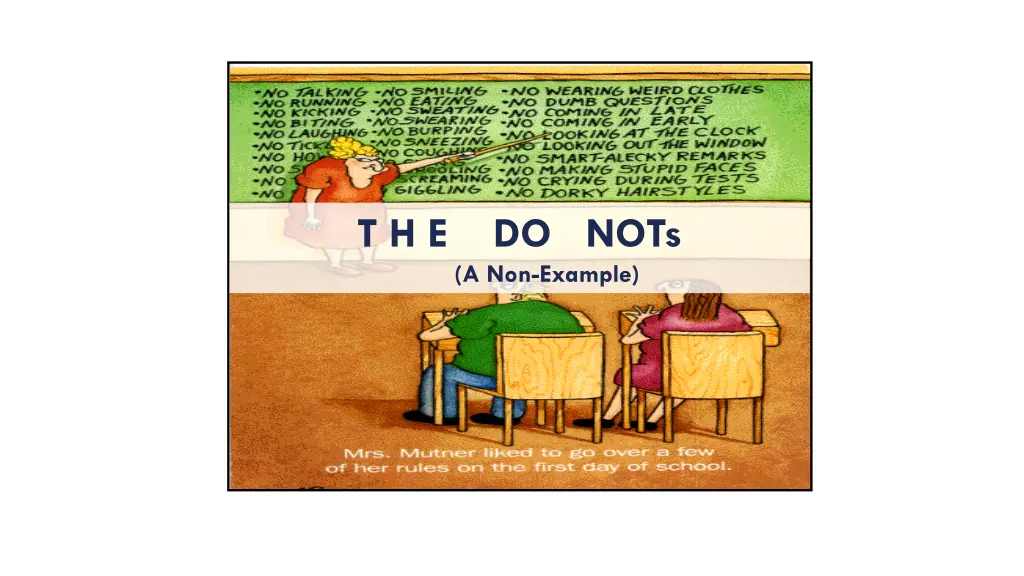 t h e do nots a non example