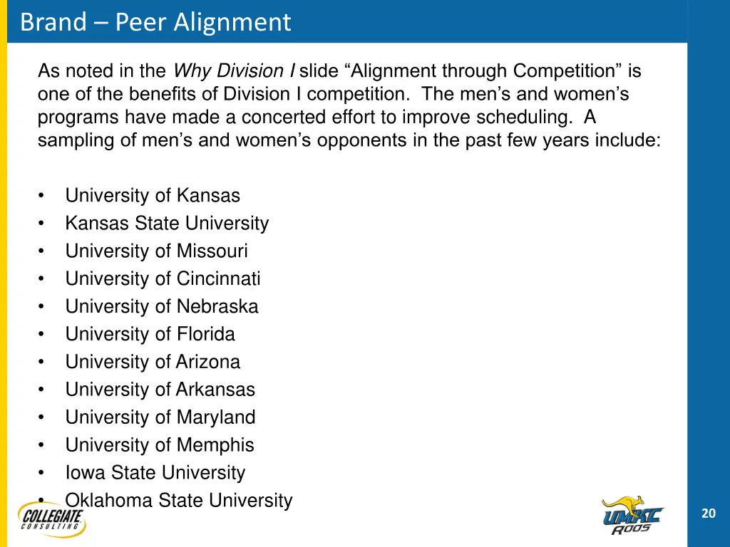 brand peer alignment