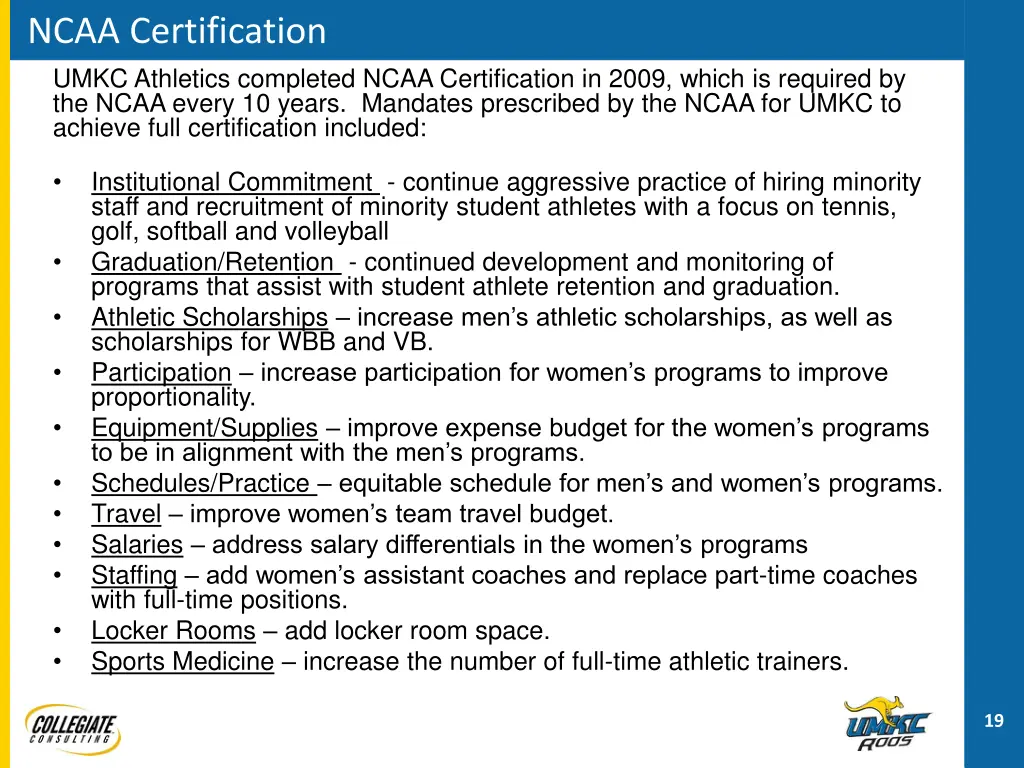 ncaa certification umkc athletics completed ncaa