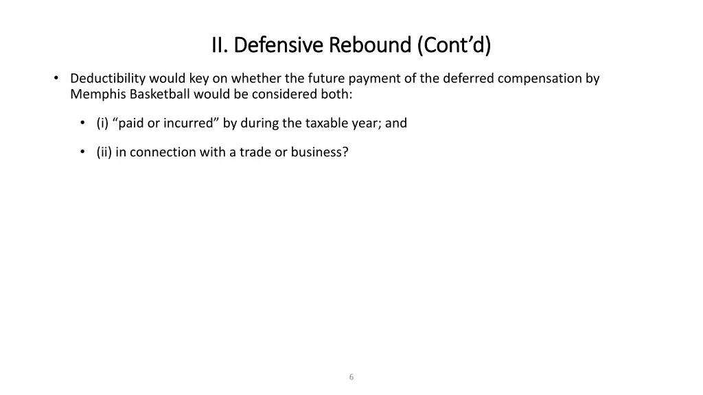 ii defensive rebound cont d ii defensive rebound