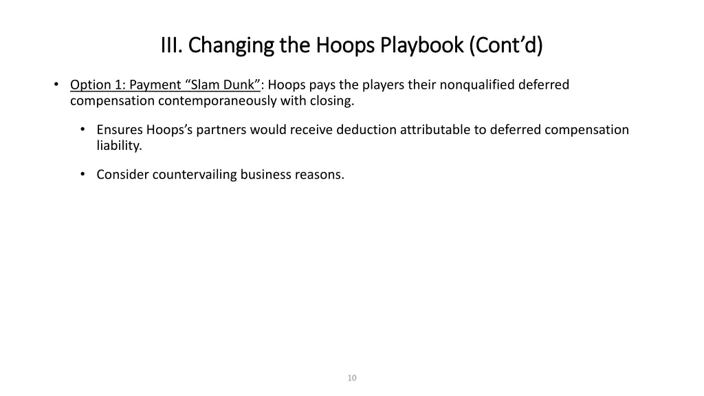 iii changing the hoops playbook cont