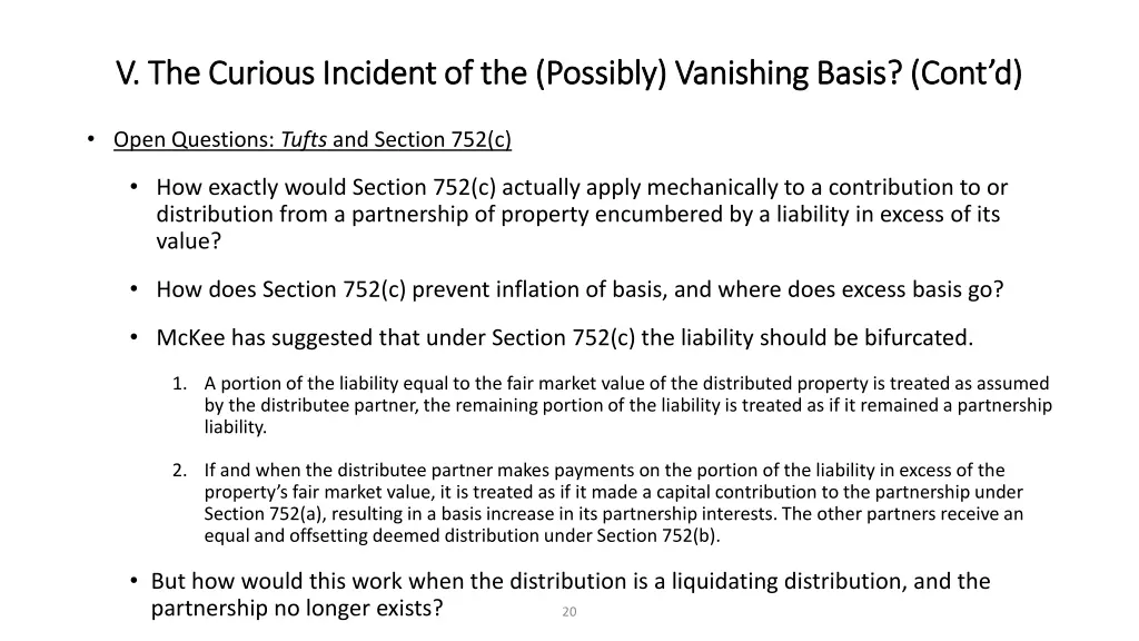 v the curious incident of the possibly vanishing 2