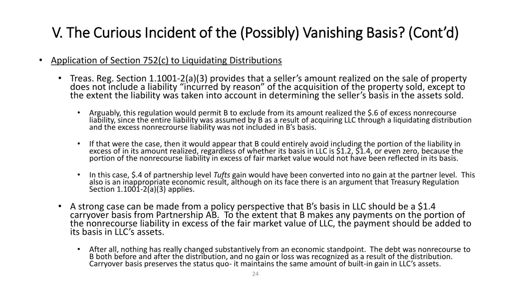 v the curious incident of the possibly vanishing 6