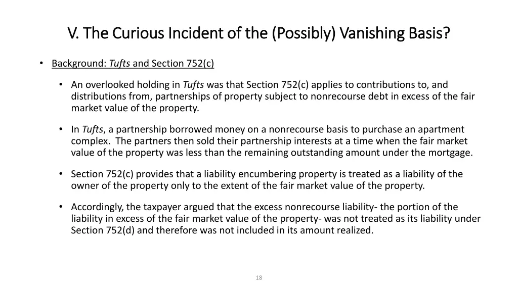 v the curious incident of the possibly vanishing