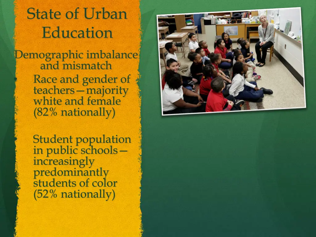 state of urban education demographic imbalance