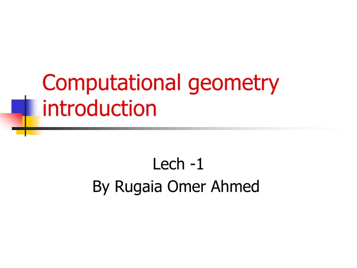 computational geometry introduction