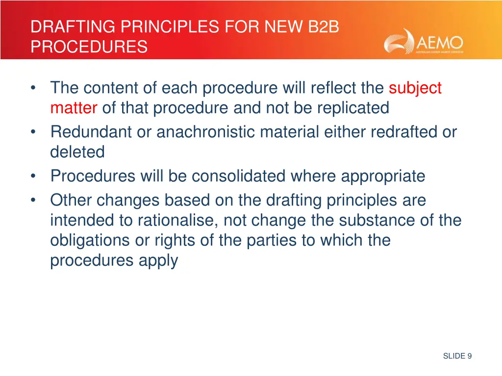 drafting principles for new b2b procedures 1
