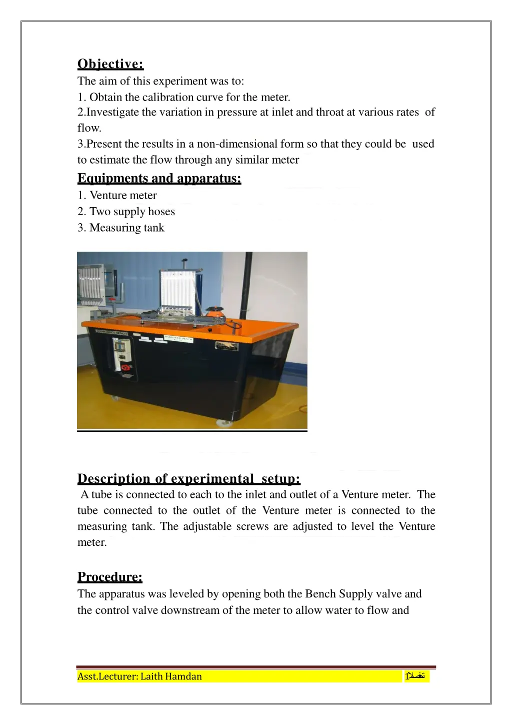 objective the aim of this experiment