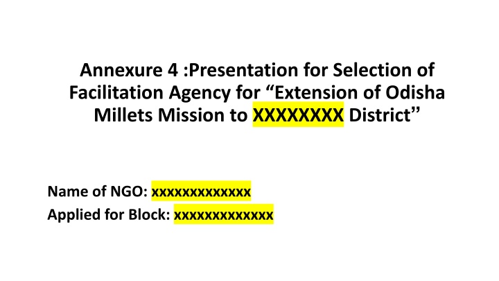 annexure 4 presentation for selection