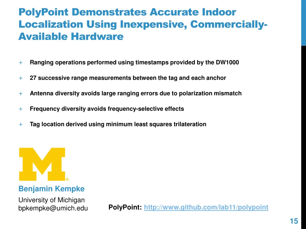 polypoint demonstrates accurate indoor
