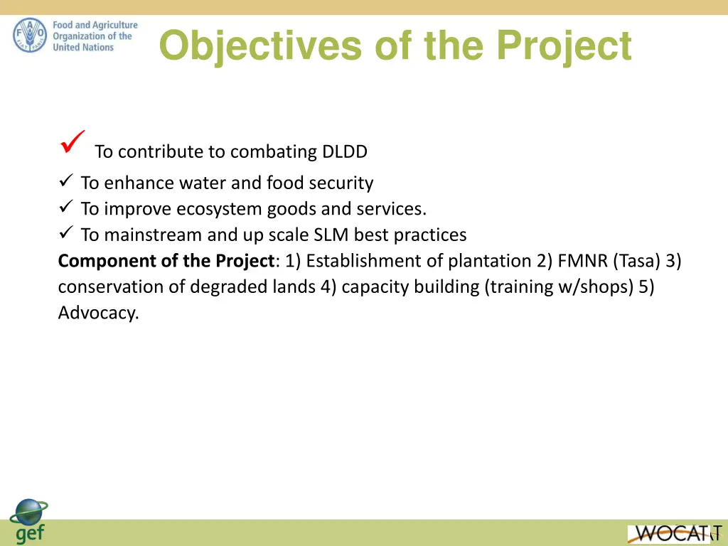 objectives of the project