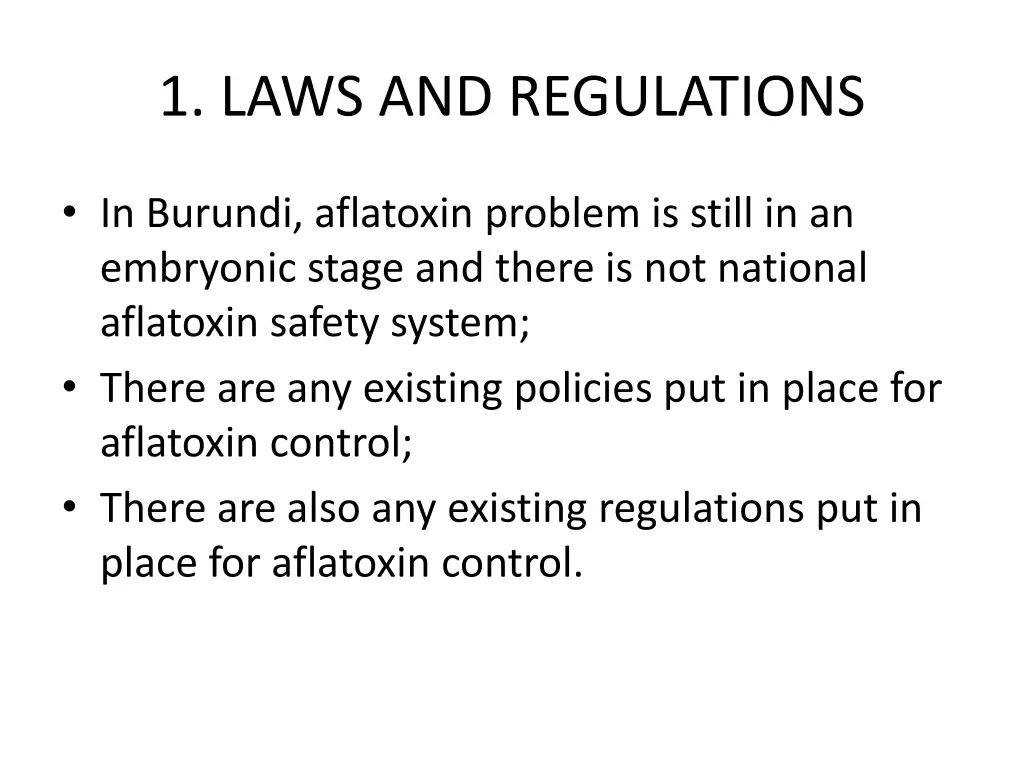 1 laws and regulations
