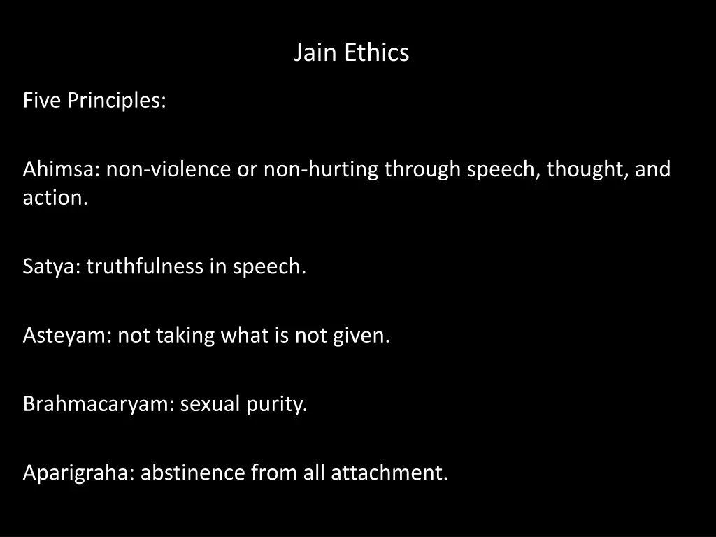 jain ethics