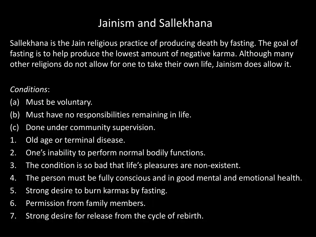 jainism and sallekhana