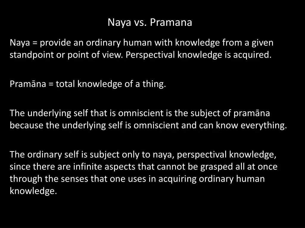 naya vs pramana