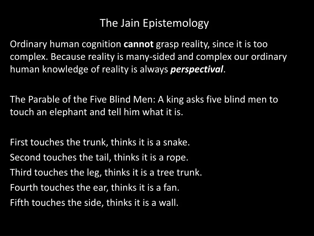 the jain epistemology