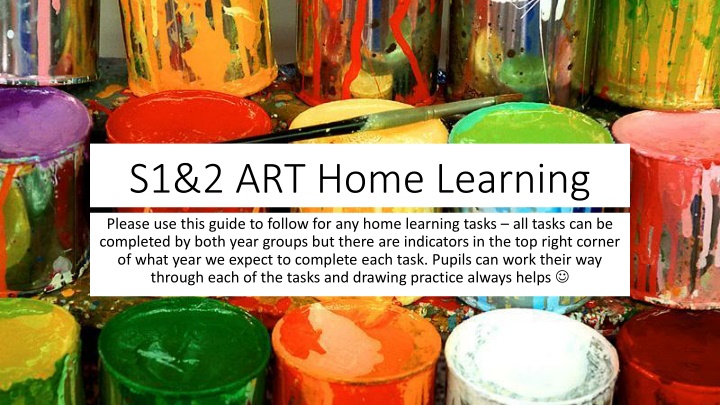 s1 2 art home learning