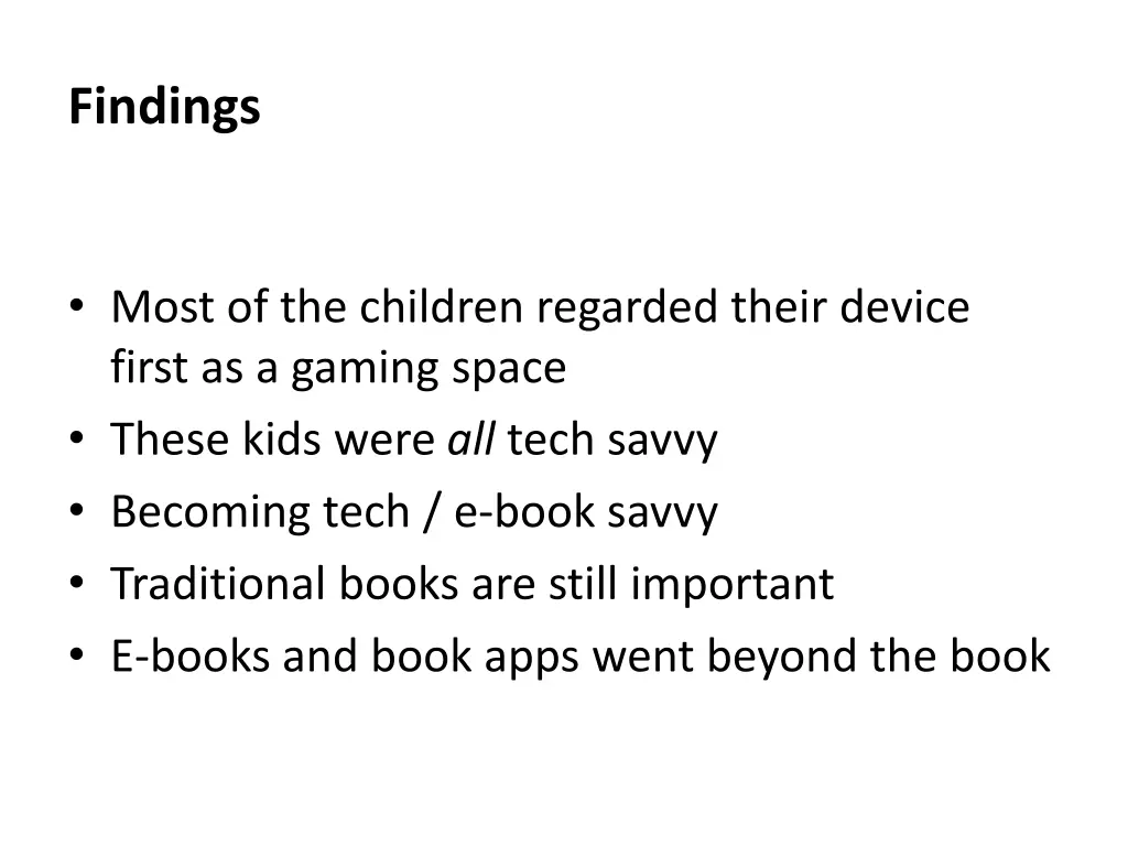 findings