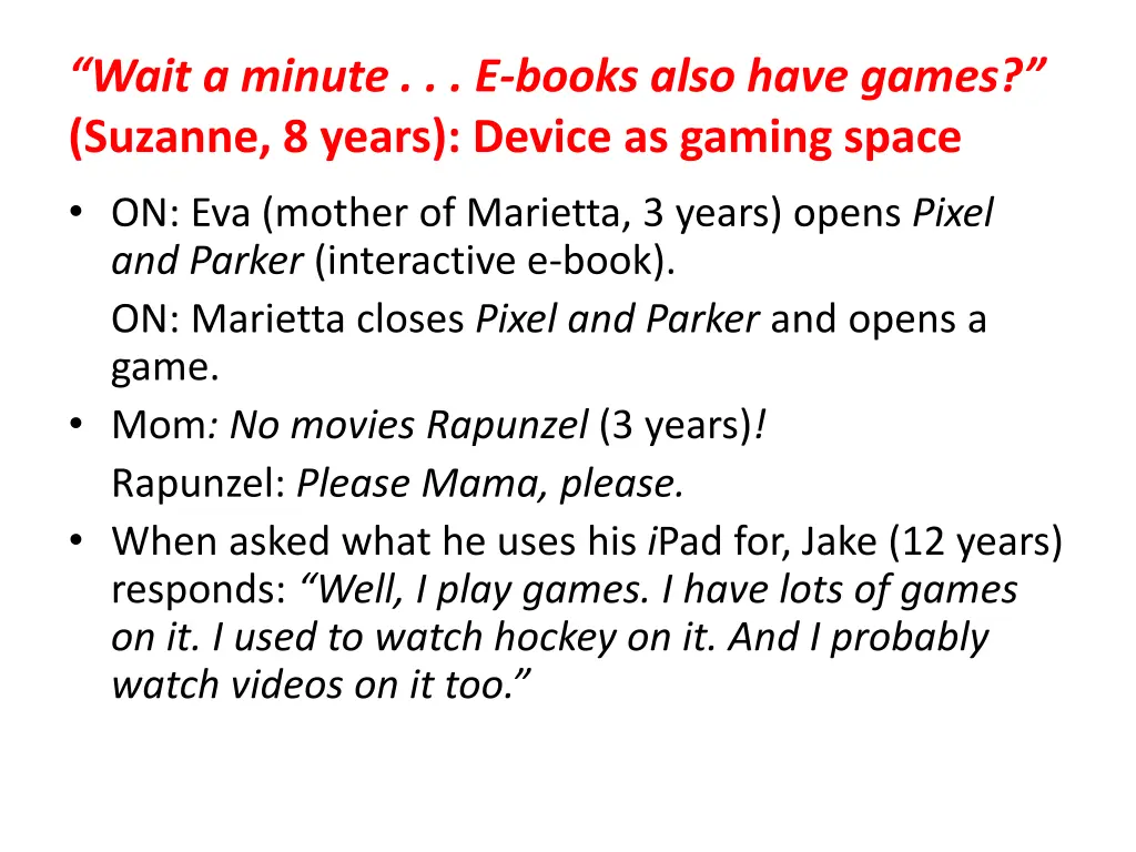 wait a minute e books also have games suzanne