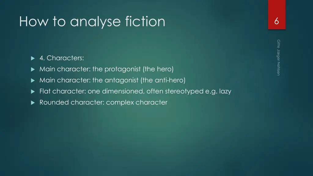 how to analyse fiction 4